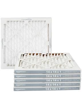 6 Pack Amazon Basics Air Filter 1414x1  MERV 11 Pleated Electrostatic Furnace AC
